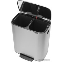 Система сортировки мусора Brabantia Bo Pedal Bin 2 x 30 л (стальной матовый)