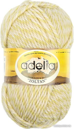 Пряжа для вязания Adelia Zoltan 100 г 115 м №152 (белый/бежевый/желтый)