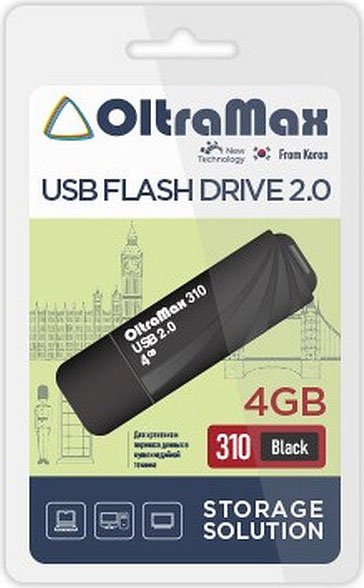 

USB Flash OltraMax 310 4GB (черный)