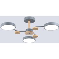 Подвесная люстра Ambrella FL4856/3 GR/WD (серый/дерево)