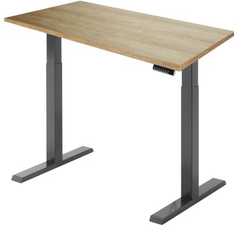 Стол с регулировкой высоты ErgoSmart Electric Desk Compact 1360x800x36 мм (дуб натуральный/черный)
