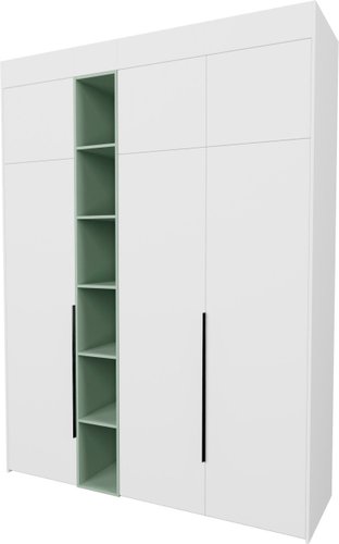 Шкаф распашной Рэйгрупп Рэй S274-В7-1-EBZ В7-1 (дуб элисон/белый премиум/зеленый самшит)