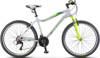 Велосипед Stels Miss 5000 V 26 V050 р.18 2021 (серебристый/салатовый)
