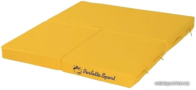Cпортивный мат Perfetto Sport №11 складной 100x100x10 (желтый)