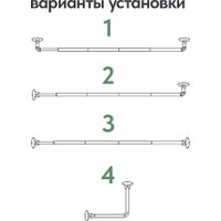 Карниз для штор UG Home Раздвижной 1-рядный 1КМ-У-49-360-БЛ (белый, 0.49-3.6м)