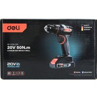 Ударная дрель-шуруповерт Deli DE-CZ20-2D2 (с 2-мя АКБ, сумка)