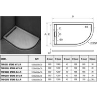 Душевой поддон WeltWasser TRR 10080 Stone-WT R 100x80