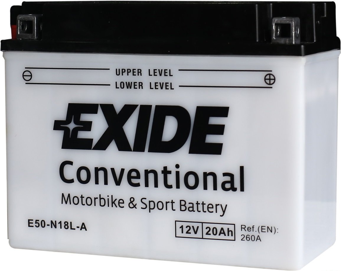 

Мотоциклетный аккумулятор Exide Conventional E50-N18L-A (20 А·ч)