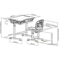 Парта Растущая мебель New Elfin B201S (розовый)