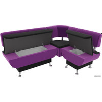 Угловой диван Mebelico Альфа 106931 (правый, черный/фиолетовый)