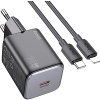 Сетевое зарядное Hoco N40 Lightning (черный)