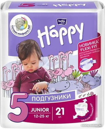 Подгузники Bella Baby Happy Junior 12-25кг (21 шт)