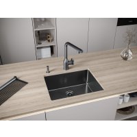 Кухонная мойка Paulmark NEXT 74 UNI PM215444-GM (черный/вороненая сталь)