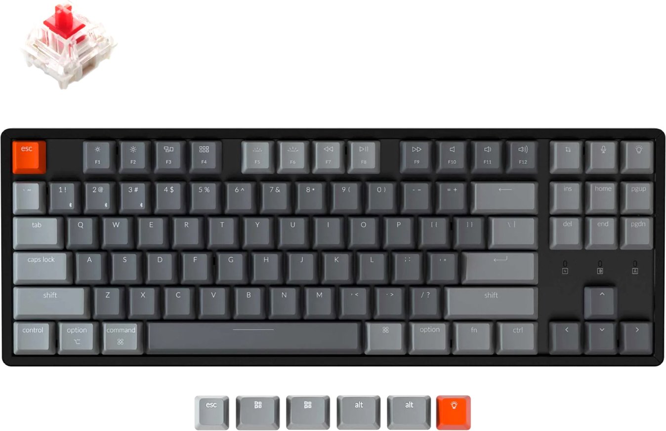 

Клавиатура Keychron K8 RGB K8-J1 (Gateron G Pro Red, нет кириллицы)
