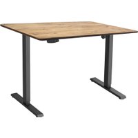 Стол с регулировкой высоты ErgoSmart Wooden Electric Desk Slim 1200х600х27мм (прямой край, дуб натуральный/черный)