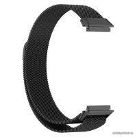 Браслет Rumi Milanese loop металлический для Huawei Band 7 (черный)