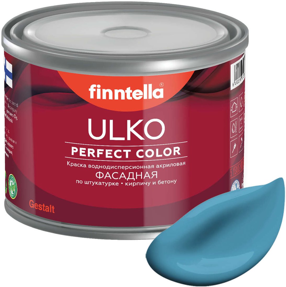 

Краска Finntella Ulko Aihio F-05-1-1-FL015 0.9 л (голубой)
