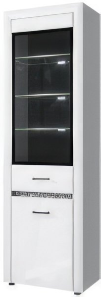 

Шкаф-пенал Anrex Whiteblack 1V1D (белый/белый глянец)