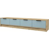 Тумба Интерлиния ТВ Концепт КТ-ТВ4-35 Техно (дуб золотой/океан)