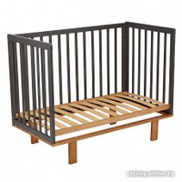 Классическая детская кроватка Polini Kids Simple 340 (графит/дуб каменный)