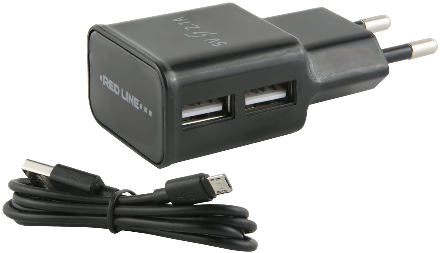 

Сетевое зарядное Red Line NT-2A кабель MicroUSB (черный)