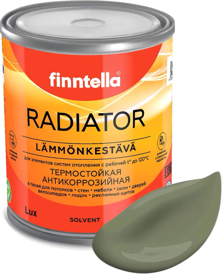 

Краска Finntella Radiator Oliivi F-19-1-1-FL021 0.9 л (темно-зеленый)