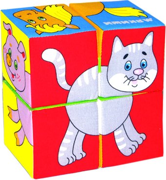 Кубики Мякиши Собери картинку Домашние животные 209