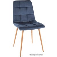 Стул Signal Mila D Velvet (bluvel 86 темно-синий/дуб)