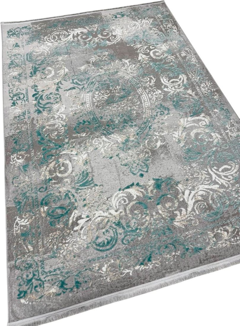 

Ковер для жилой комнаты Radjab Carpet Афина Прямоугольник 9009A 12811RK (2x4, Grey/Green)