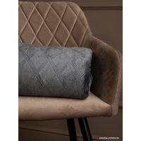 Плед Tex Republic Elite Клетка Фланель Евро 93380 (темно-серый)