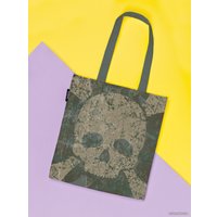 Сумка шоппер JoyArty Камуфляжный череп ткань под лен bsh_34608