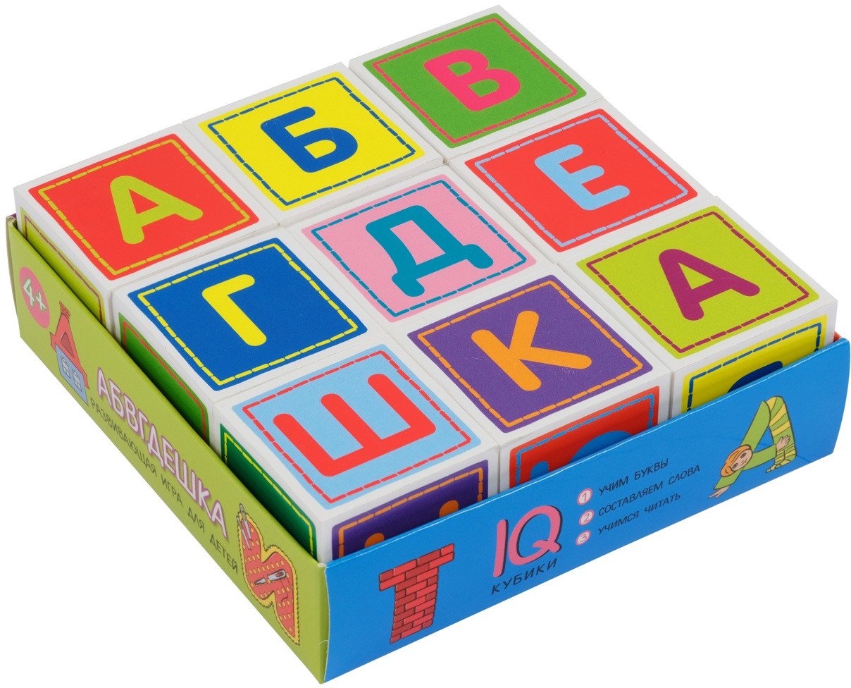 

Развивающая игра Айрис-Пресс Умные кубики в поддончике. Абвгдешка (new) 9785811280599