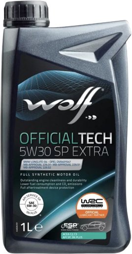 

Моторное масло Wolf OfficialTech 5W-30 SP Extra 1л