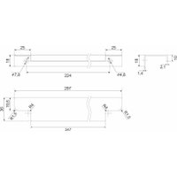 Ручка мебельная Boyard Ray 2.0 RT809BL.1/224/300