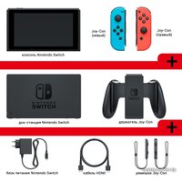 Игровая приставка Nintendo Switch (с неоновыми Joy-Con)