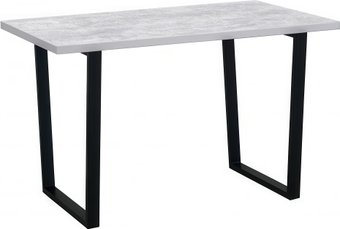 Кухонный стол Древпром Патика М78 120x75 (бетон метрополитан/черный матовый)