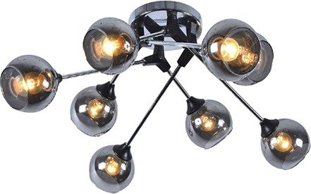 

Люстра средней высоты Mirastyle MH-2276B/8 BK+CR