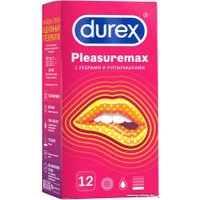 Рельефные презервативы Durex № 12 Pleasuremax С ребрами и пупырышками для стимуляции обоих партнеров (12 шт)