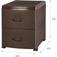 Комод Violet Ротанг 035501 (коричневый)