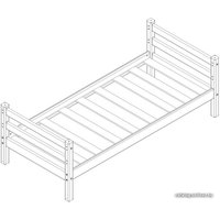 Кровать Мебельград Соня вариант 1 (массив сосны прозрачный лак)