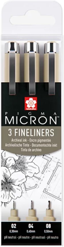 

Набор капиллярных ручек Sakura Pen Pigma Micron POXSDK3 (3 шт)