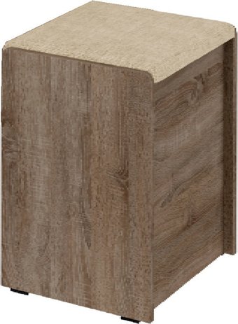 Пуфик Bon Mebel Чикаго малый тип 1 (дуб сонома трюфель/бежевая)