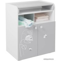 Детский комод Polini Kids French 1270, Amis (белый/серый)