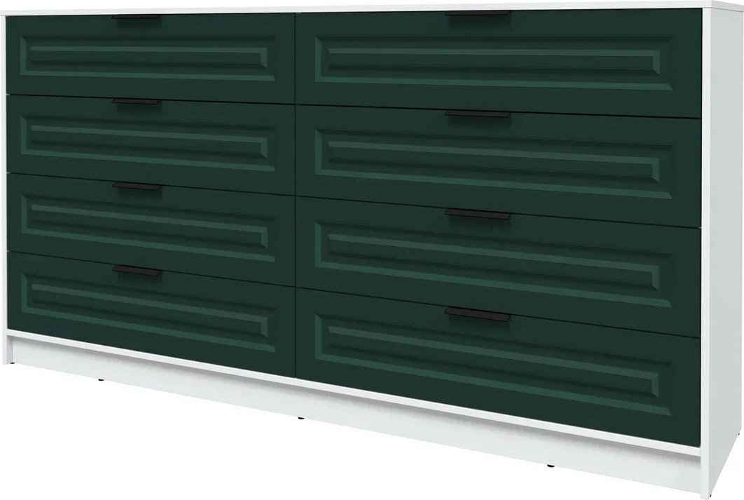 

Комод Интерлиния Концепт КТ-К197 Деко (белый платинум/изумруд)