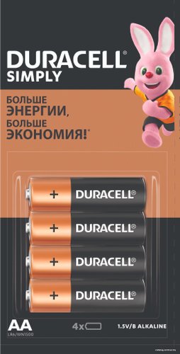 Батарейка DURACELL Simply AA LR6 4 шт.