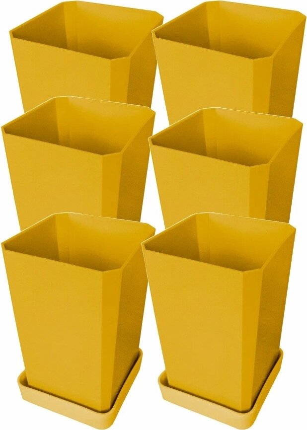 

Горшок Чипполино АРТ0335 с индивид. поддоном и выдвижным дном (0.75 л, 6 шт, желтый)