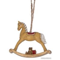 Елочная игрушка Gisela Graham Toy Box Лошадка-качалка 15611_1 (золото)