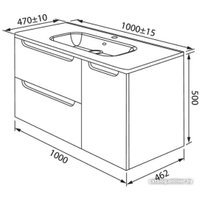  IDDIS Тумба под умывальник Edifice EDI10L0i95