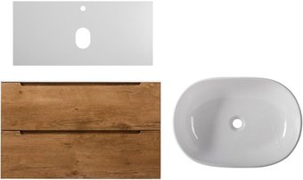 BelBagno Тумба с умывальником Etna 100 ETNA100RN-KEPBO-1084-SET