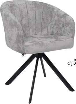 

Стул с подлокотниками Мамадома Shelly-R 360 (m13 ASH Grey Lux/черный)